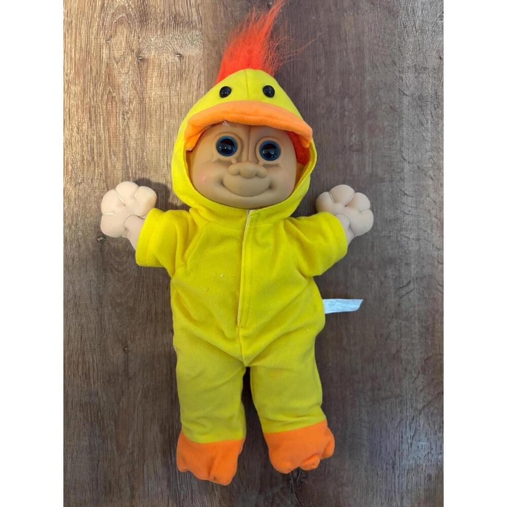Troll Doll Vintage Russ Troll Chickee in Duck Outfit CUTE 12” and VGC